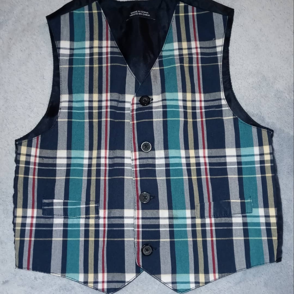 Boys plaid vest